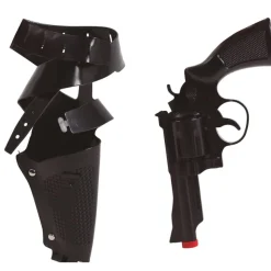 PISTOLET PLASTIQUE AVEC HOLSTER D'ÉPAULE 40CM NOIR