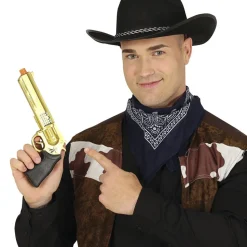 PISTOLET REVOLVER JOUET 27CM OR