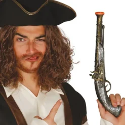 PISTOLET À SILEX PLASTIQUE PIRATE 42CM