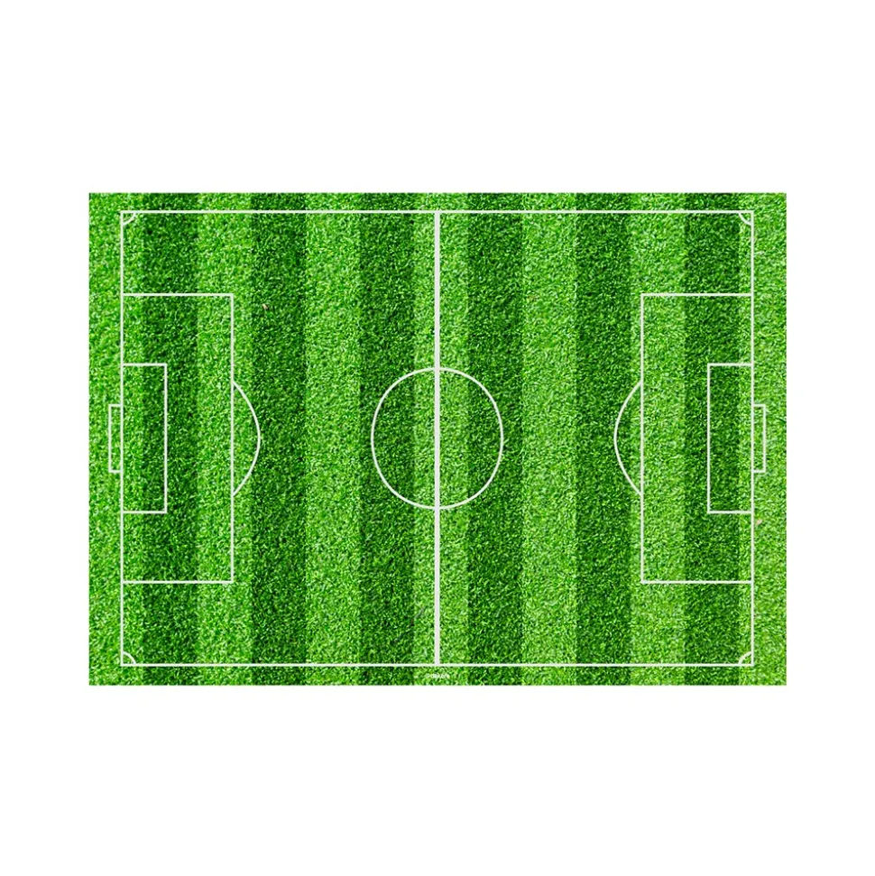 PLAQUE AZYME TERRAIN FOOTBALL DÉCO GÂTEAU A5 VERT