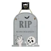 PLAQUE DE PORTE BOIS RIP NE PAS DERANGER 12X15CM