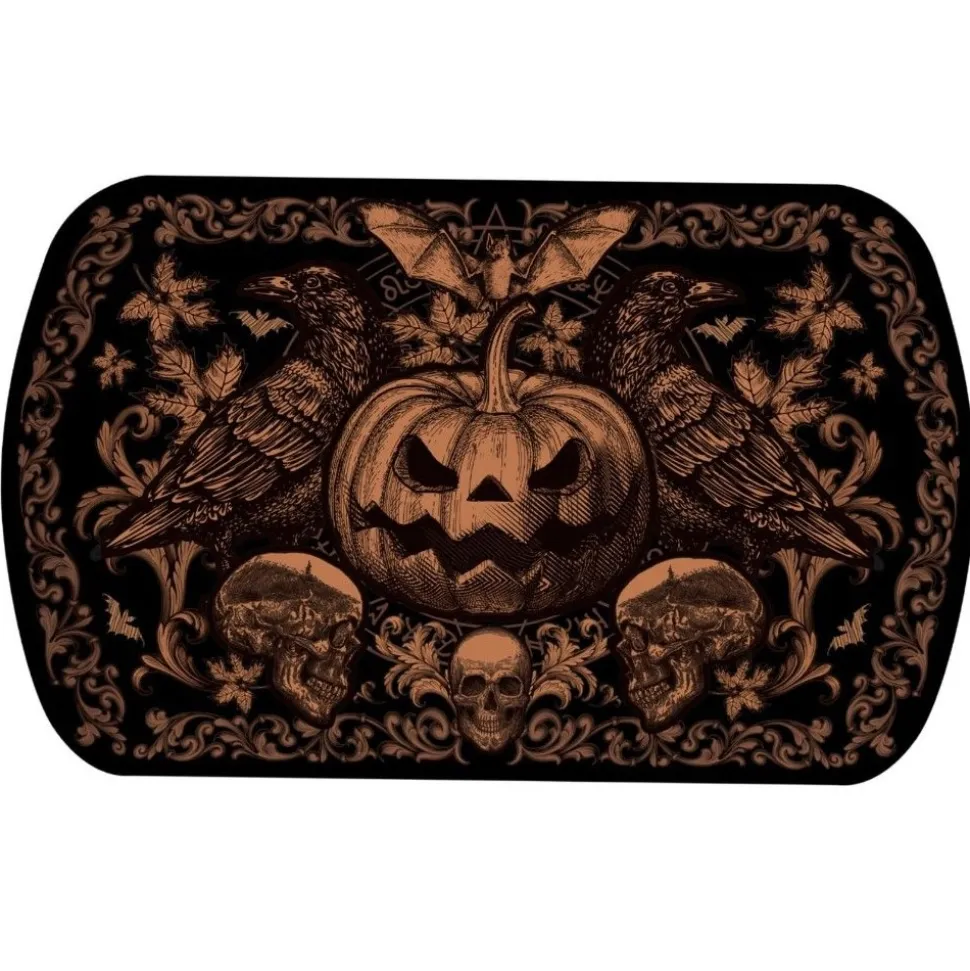 PLAT DE SERVICE CITROUILLE GOTHIQUE 29X15X3.5CM