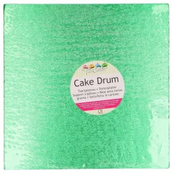 PLATEAU À GÂTEAU CARRÉ 30CM VERT