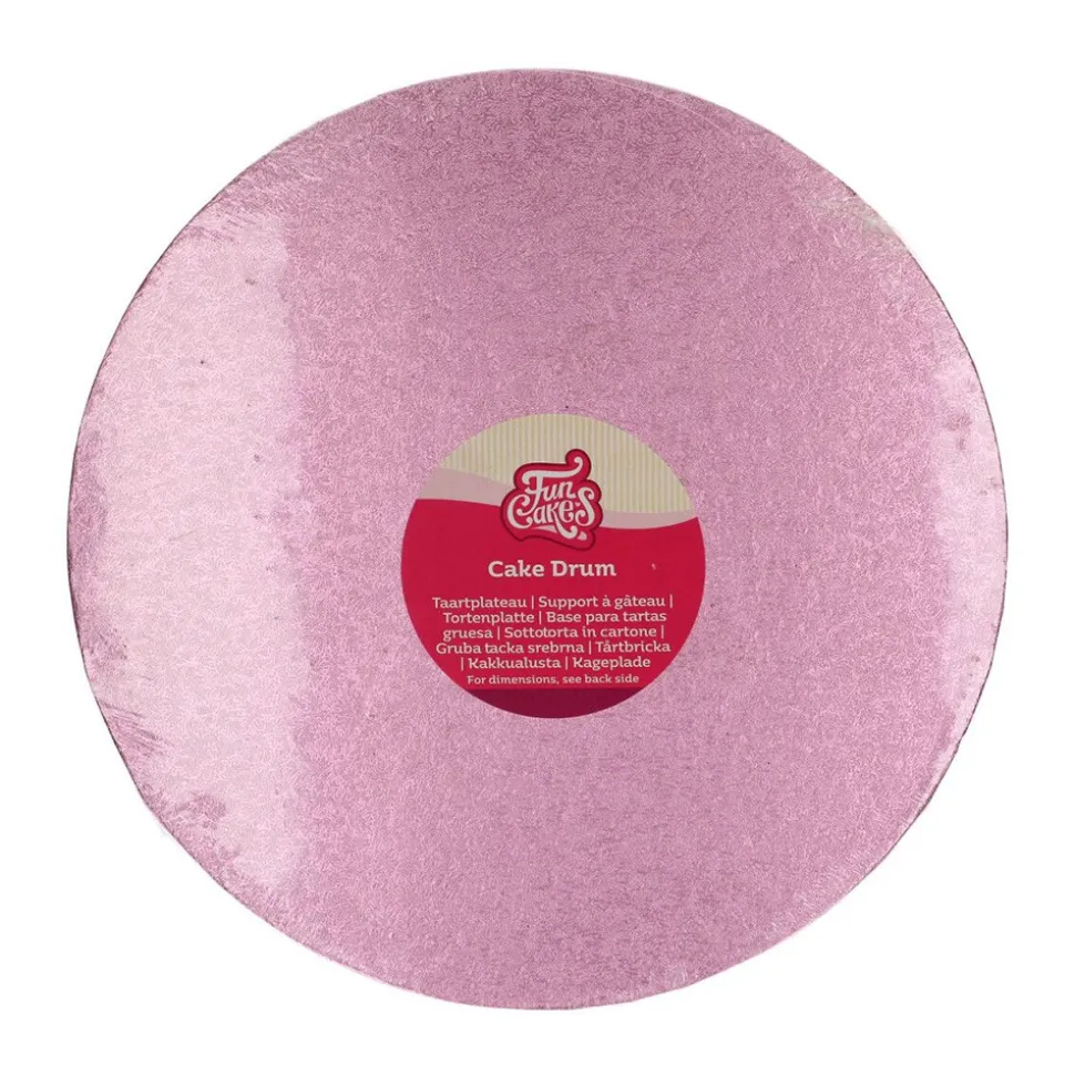 PLATEAU À GÂTEAU ROND 30CM ROSE