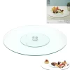 PLATEAU VERRE TOURNANT ROND 45CM TRANSPARENT