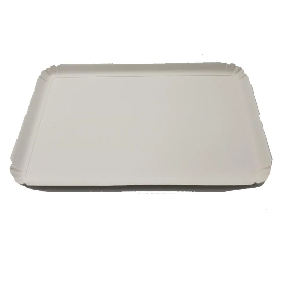 25 PLATEAUX CARTON BIO TRAITEUR 28X42CM BLANC