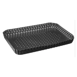 PLAT RECTANGLE MÉTAL FOND AMOVIBLE 31X21CM