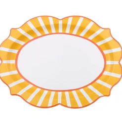 2 PLATS CARTON SERVICE DOLCE VITA ÉTÉ 36X26CM JAUNE