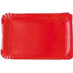 5 PLATS CARTON SERVICE TRAITEUR 24X33CM ROUGE