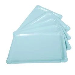 5 PLATS CARTON SERVICE TRAITEUR 24X33CM BLEU CIEL