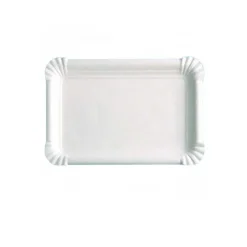 8 PLATS DE SERVICE CARTON TRAITEUR 13X20CM BLANC