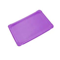 5 PLATS DE SERVICE CARTON 24X33CM POURPRE