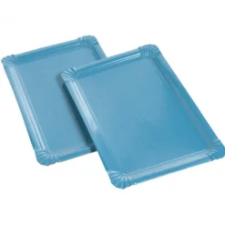 5 PLATS DE SERVICE CARTON 24X33CM TURQUOISE