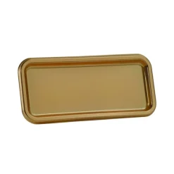 3 PLATS DE SERVICE TERRINE RECTANGLE 35X16CM OR