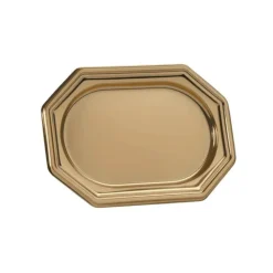 3 PLATS TRAITEURS OCTOGONAL 27X19CM OR