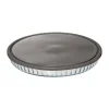 PLAT À TARTE EN VERRE 30CM + COUVERCLE