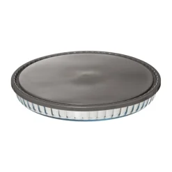 PLAT À TARTE EN VERRE 30CM + COUVERCLE