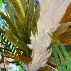 3 PLUMES PAMPA SÉCHÉES 109CM OCRE