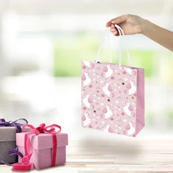 POCHETTE CADEAU CARTON LICORNE 18X10X23CM