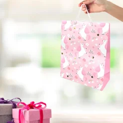 POCHETTE CADEAU CARTON LICORNE 26X13X32CM