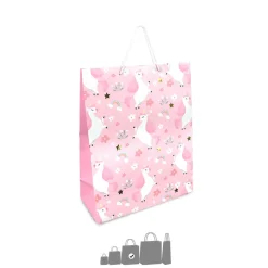 POCHETTE CADEAU CARTON LICORNE 26X13X32CM