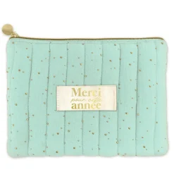 POCHETTE GAZE DE COTON MERCI ANNÉE 24CM