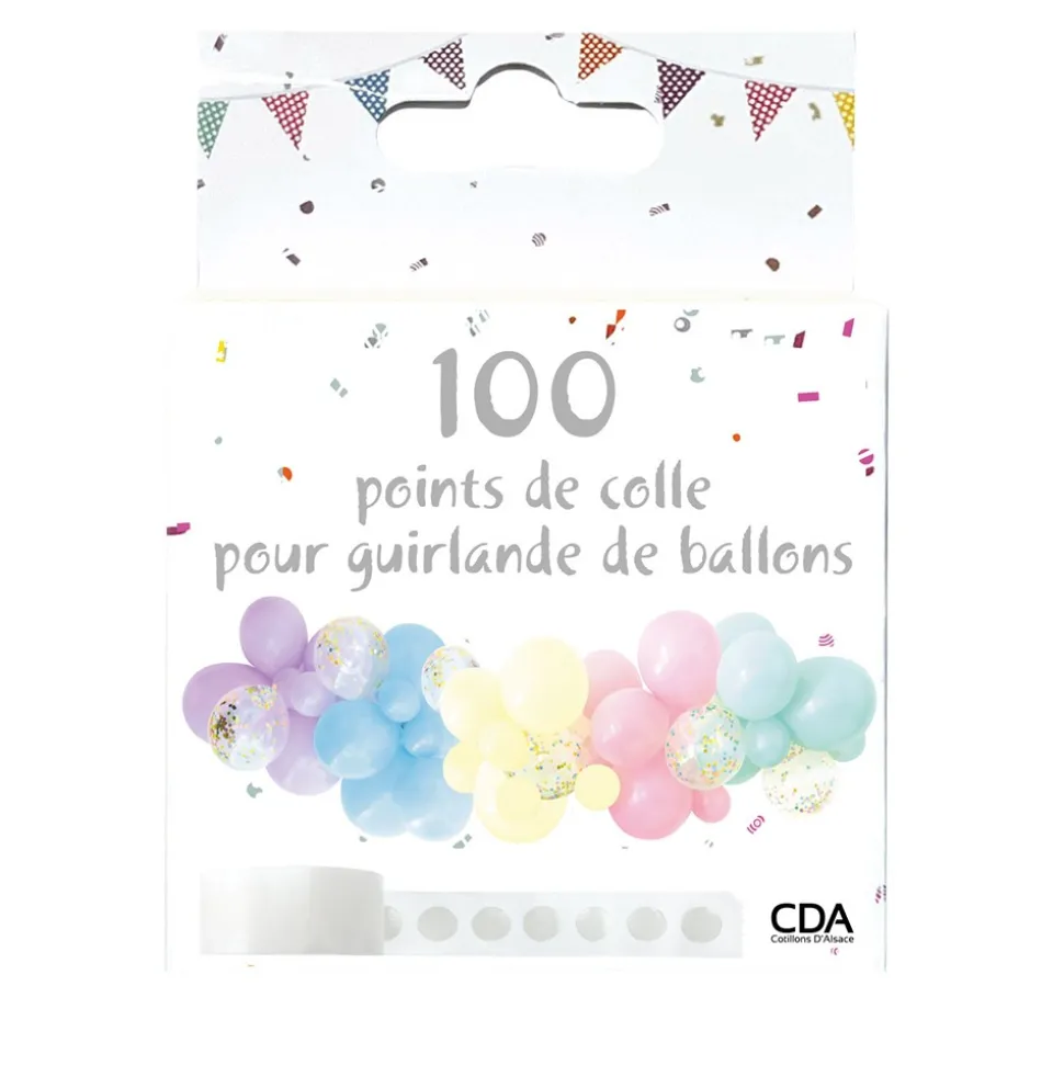 100 POINTS DE COLLE ACCROCHE BALLONS