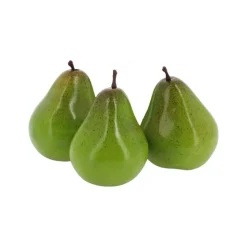 3 POIRES ARTIFICIELLES DÉCORATIVES 8X11CM VERT