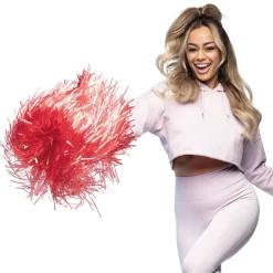 POMPON CHEERLEADING 34CM ROUGE VIF