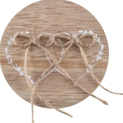 PORTE-ALLIANCES BOIS MARIAGE CUR 15CM NATURE
