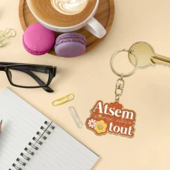 PORTE-CLEFS ATSEM MERCI POUR TOUT