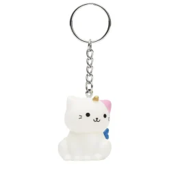 PORTE-CLEFS MÉTAL LUMINEUX ANIMAL KAWAII 5.5X4.4CM