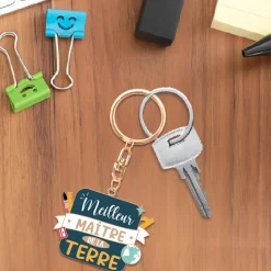 PORTE-CLÉS MEILLEUR MAÎTRE DE LA TERRE 9.5CM