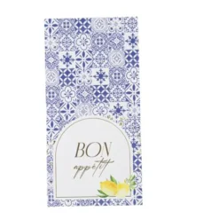 10 PORTE-COUVERTS CARTON DOLCE VITA 10X20CM BLEU