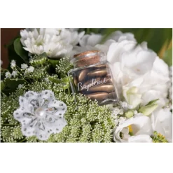 POT CARRÉ BAPTÊME BOUCHON LIÈGE 4X6CM TRANSPARENT
