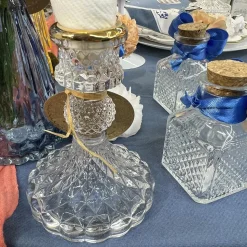 POT CARRÉ VINTAGE VERRE 4X4X7CM TRANSPARENT
