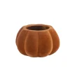 POT CÉRAMIQUE CITROUILLE VELOUTÉ 11X7CM TERRE OCRE