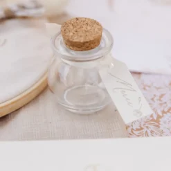 POT À DRAGÉES BOULE BOUCHON LIÈGE 50ML 6X5CM
