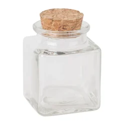 POT À DRAGÉES CARRÉ BOUCHON LIÈGE 50ML 6X4.2CM