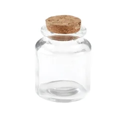 POT PHARMACIE VERRE BOUCHON Ø5CM 6CM TRANSPARENT