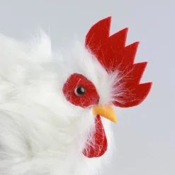 POULE BLANCHE PLUMES PICOTA 28X14X37CM