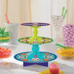 PRÉSENTOIR À CUPCAKE JOUR DES MORTS 29CM