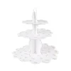 PRÉSENTOIR 3 ÉTAGES CARTON JOLIS BRINS 34CM BLANC