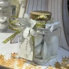 PRÉSENTOIR 3 ÉTAGES CARTON ÉPIS DE BLÉ 33CM BLANC