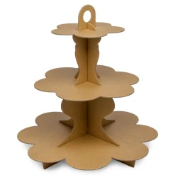PRÉSENTOIR 3 ÉTAGES EN CARTON KRAFT 34CM