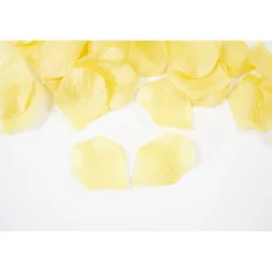 100 PÉTALES FLEUR TISSU 5.5X3.5CM JAUNE