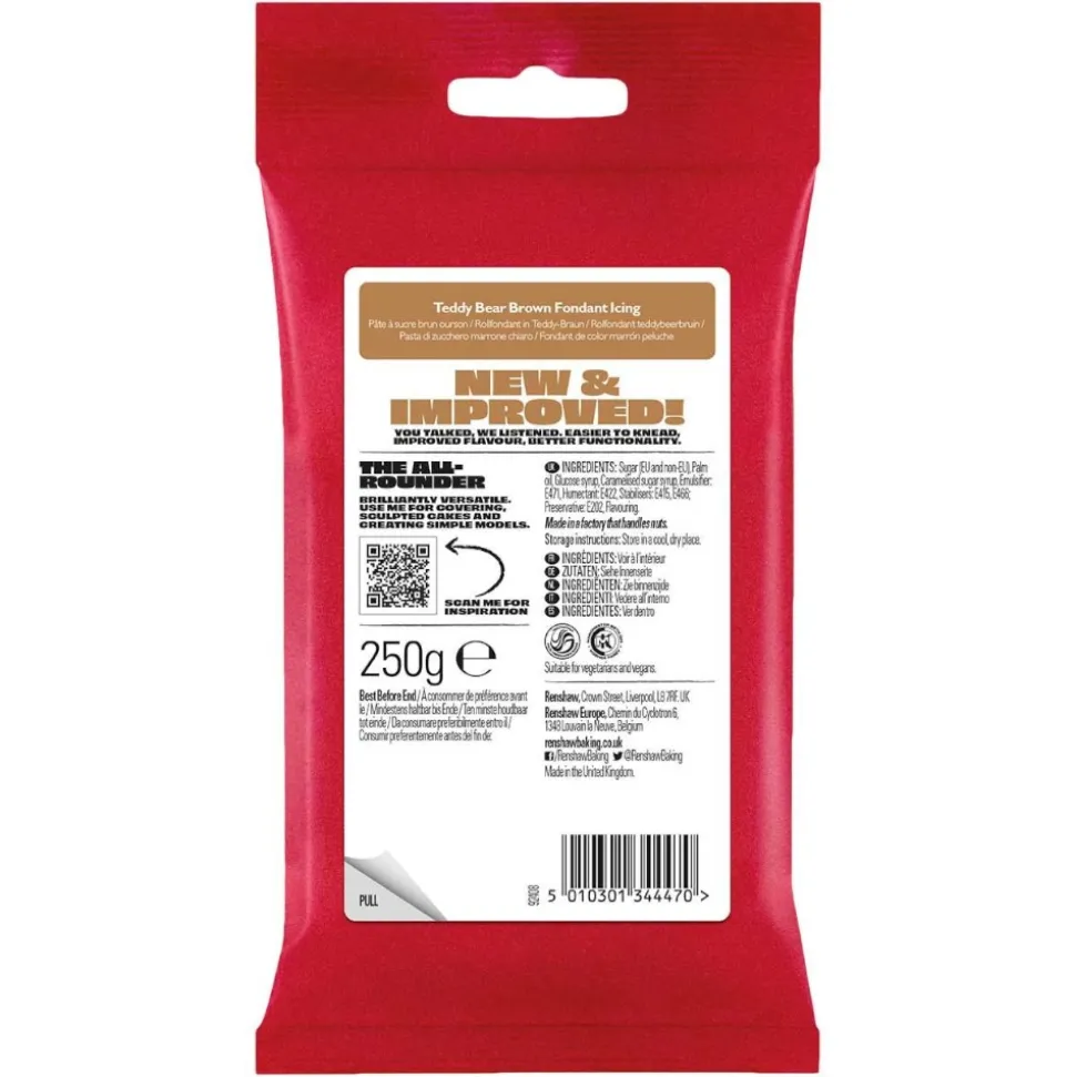 PÂTE À SUCRE FONDANT À ROULER 250G MARRON