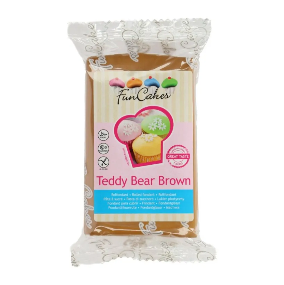 PÂTE À SUCRE FUNCAKES 250G MARRON NOUNOURS