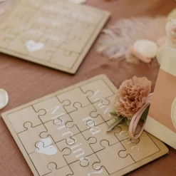 PUZZLE MESSAGE DEMANDE MARRAINE 15CM NATURE