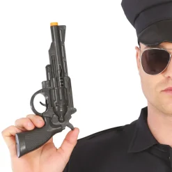 REVOLVER FACTICE PLASTIQUE NOIR 27CM